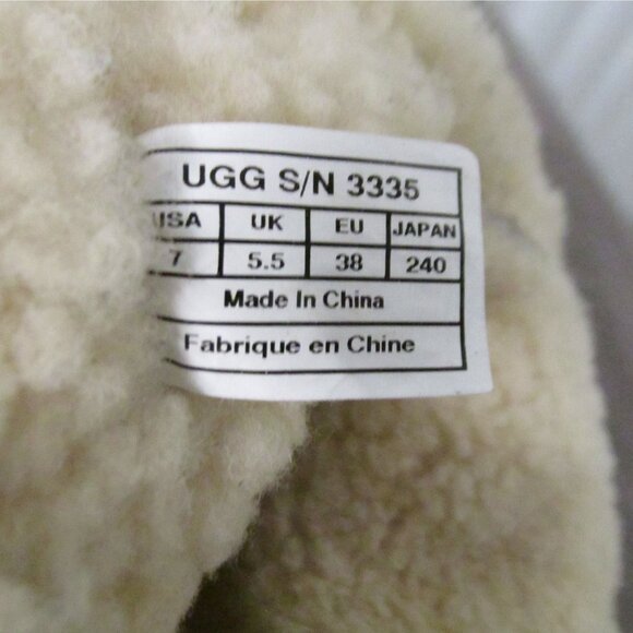 UGG Caspia Womens Size 7 Black Suede Shearling-Lined Ankle Boots Lace-Up NEW - Picture 5 of 10